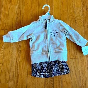 Carters 3 Piece Outfit: jacket, shirt and shorts - 6 months